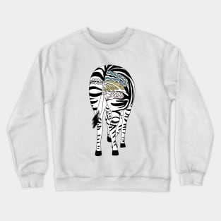 Buntes Zebra pastell Crewneck Sweatshirt